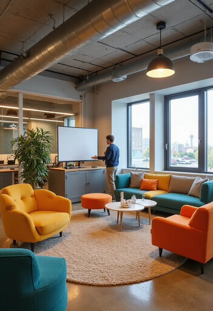 25 Bloxburg Office Ideas That Are Totally Inspiring 14. The Stylish Collaboration Zone