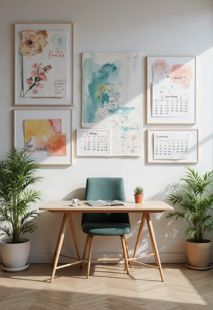25 Funky Office Decor Ideas That Feel Fun and Unique 18. Playful Calendar Displays