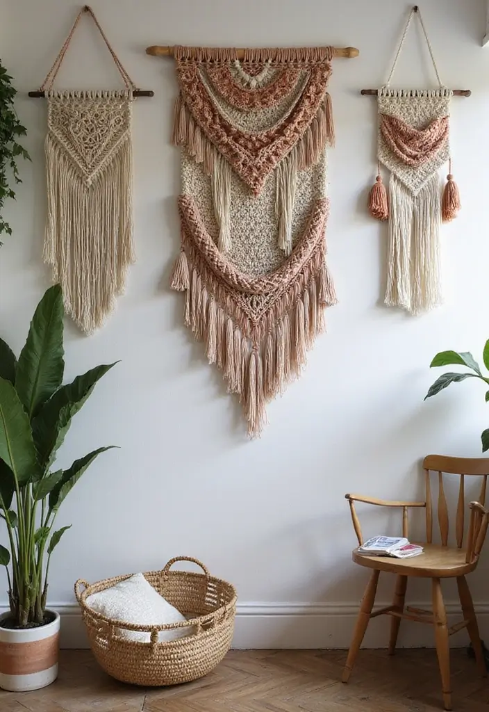 25 Funky Office Decor Ideas That Feel Fun and Unique 20. Artistic Wall Hangings
