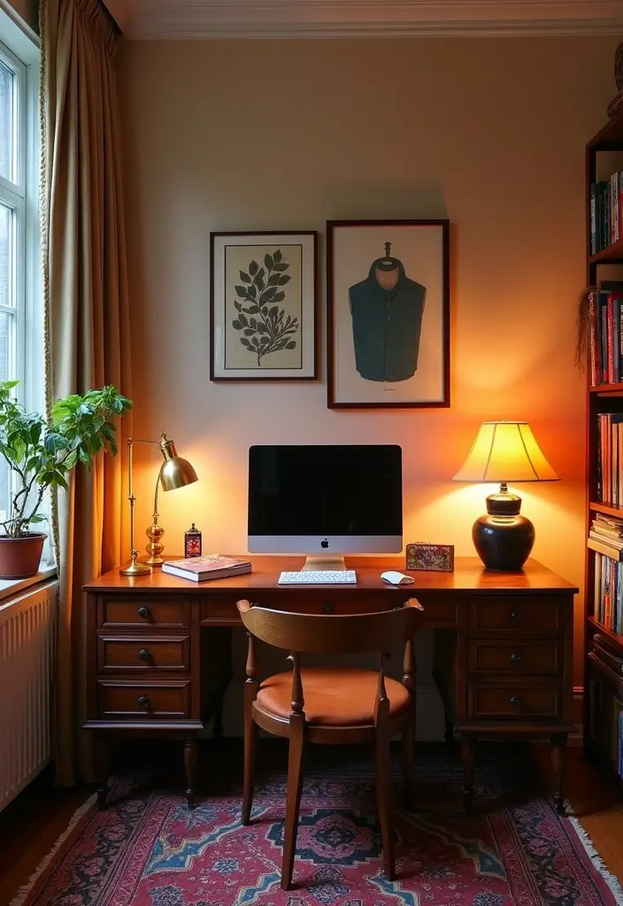 25 Funky Office Decor Ideas That Feel Fun and Unique 5. Statement Lighting