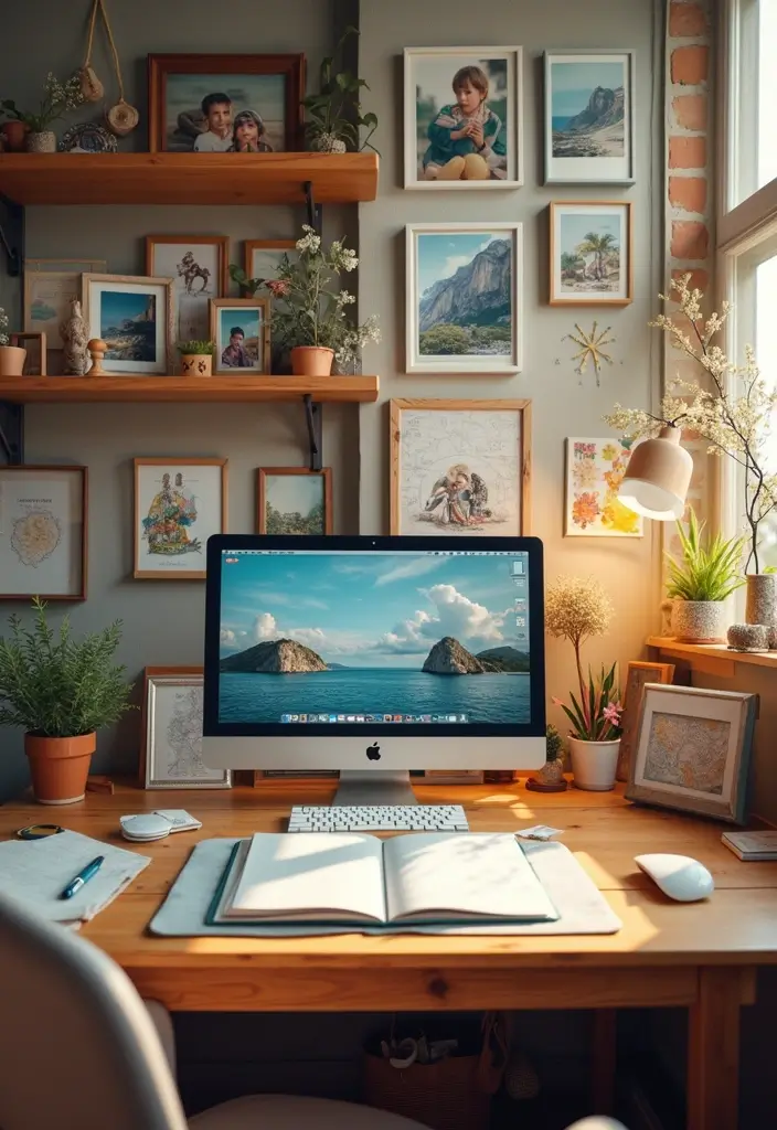 25 Funky Office Decor Ideas That Feel Fun and Unique 6. Personalized Desk Space