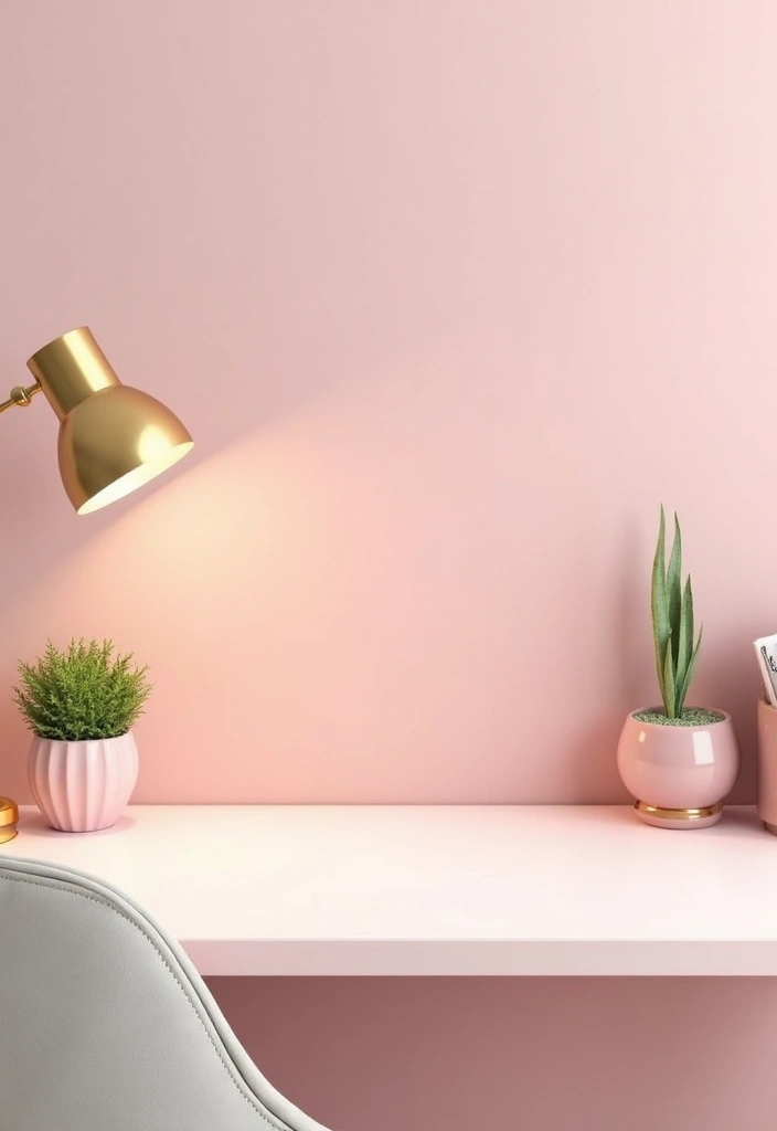 25 Girly Office Decor Ideas That Feel Chic and Feminine 1. Blush Pink Desk Setup