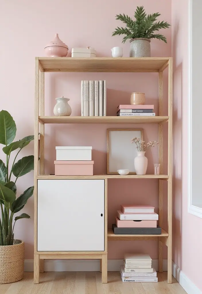 25 Girly Office Decor Ideas That Feel Chic and Feminine 13. Trendy Shelving