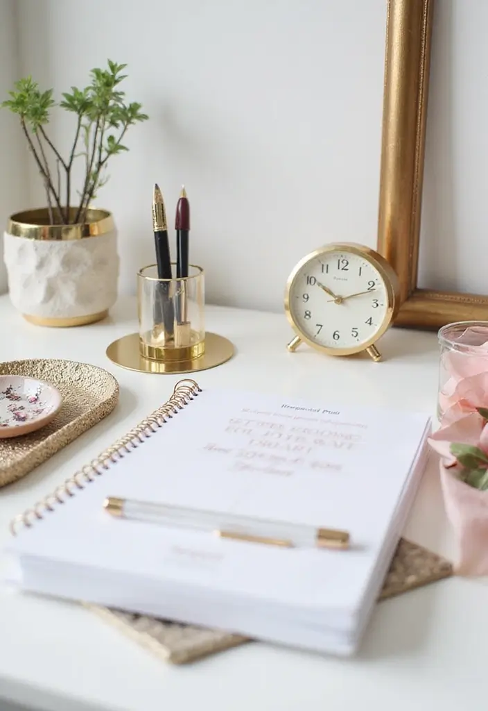 25 Girly Office Decor Ideas That Feel Chic and Feminine 5. Elegant Desk Accessories