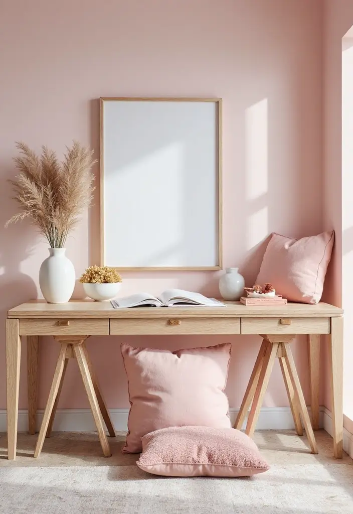 25 Girly Office Decor Ideas That Feel Chic and Feminine 8. Feminine Color Palette