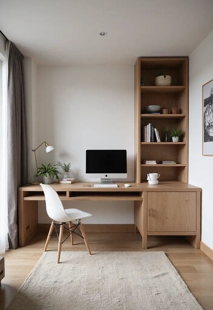 25 Home Office with Murphy Bed Ideas That Save Space 25. Floating Desk with Murphy Bed