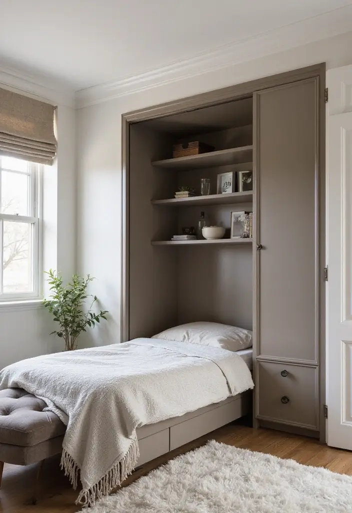 25 Home Office with Murphy Bed Ideas That Save Space 8. Hidden Murphy Bed Feature