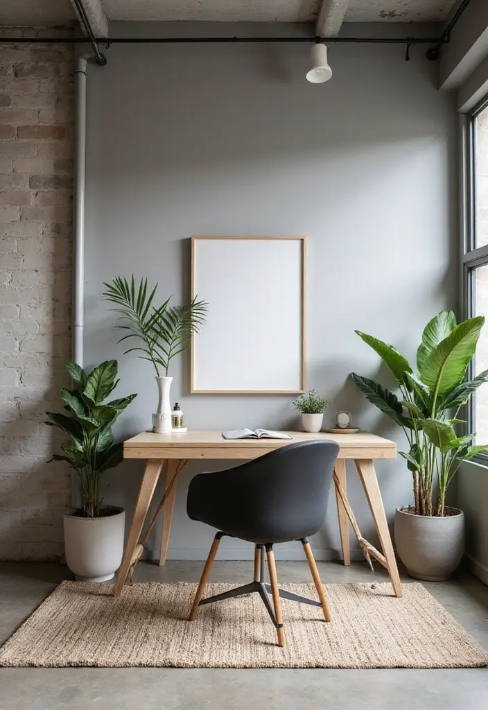 25 Industrial Home Office Ideas That Look Strong and Stylish 7. Neutral Color Palette