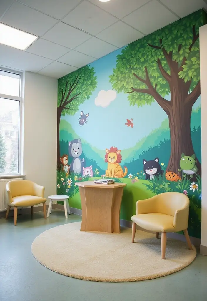 25 Nurse Office Decor Ideas That Inspire Care and Calm 1. Whimsical Wall Murals