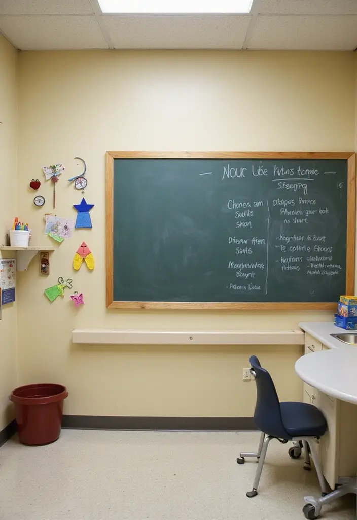 25 Nurse Office Decor Ideas That Inspire Care and Calm 12. Interactive Wall Features