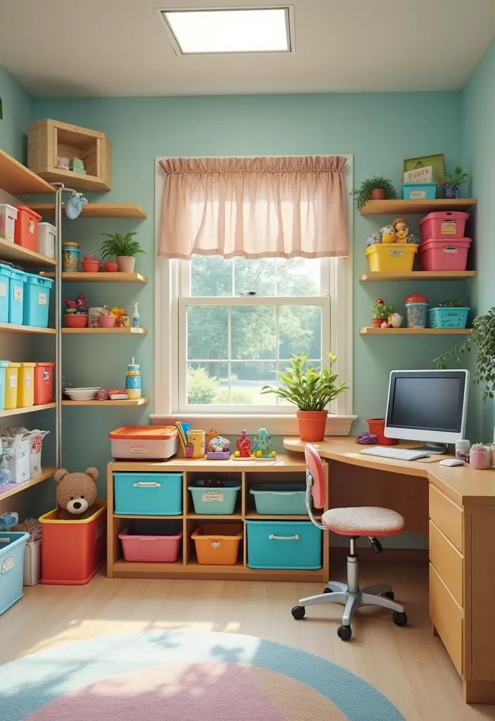 25 Nurse Office Decor Ideas That Inspire Care and Calm 13. Colorful Storage Solutions