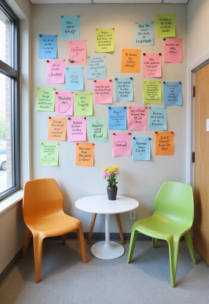 25 Nurse Office Decor Ideas That Inspire Care and Calm 15. Positive Affirmation Wall