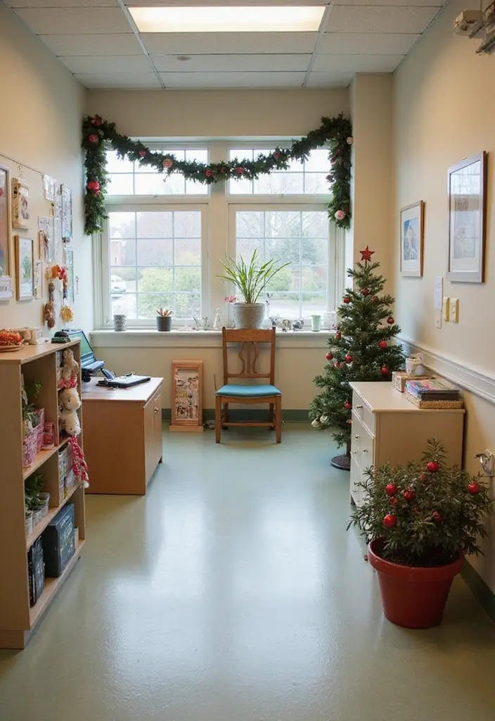 25 Nurse Office Decor Ideas That Inspire Care and Calm 22. Themed Holiday Decor