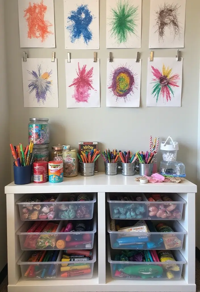 25 Nurse Office Decor Ideas That Inspire Care and Calm 7. Art Supplies Corner