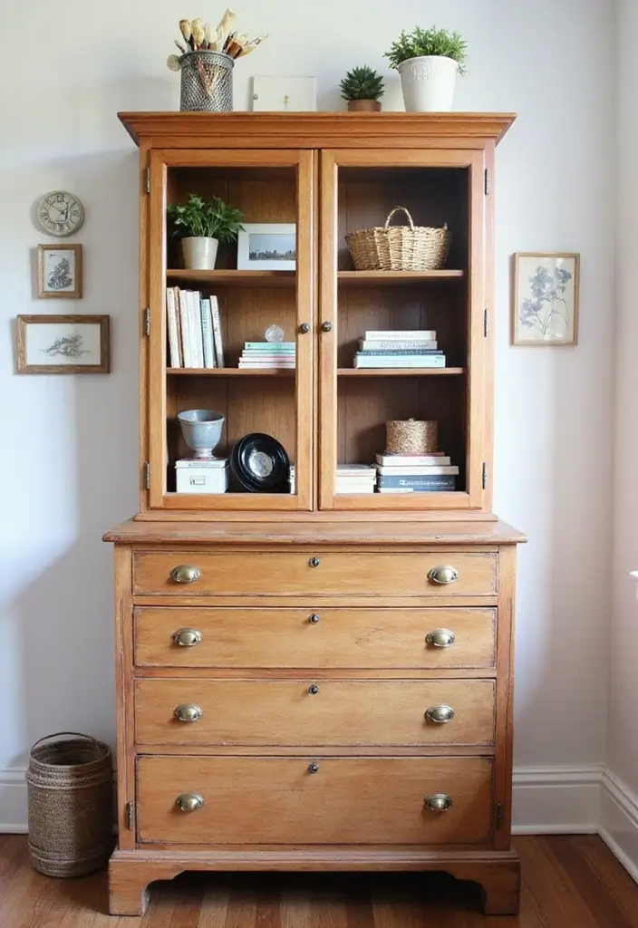 25 Office Cabinet Design Ideas That Maximize Storage 14. Repurposed Furniture
