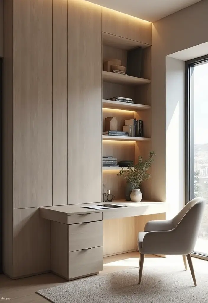 25 Office Cabinet Design Ideas That Maximize Storage 21. Recessed Wall Cabinets