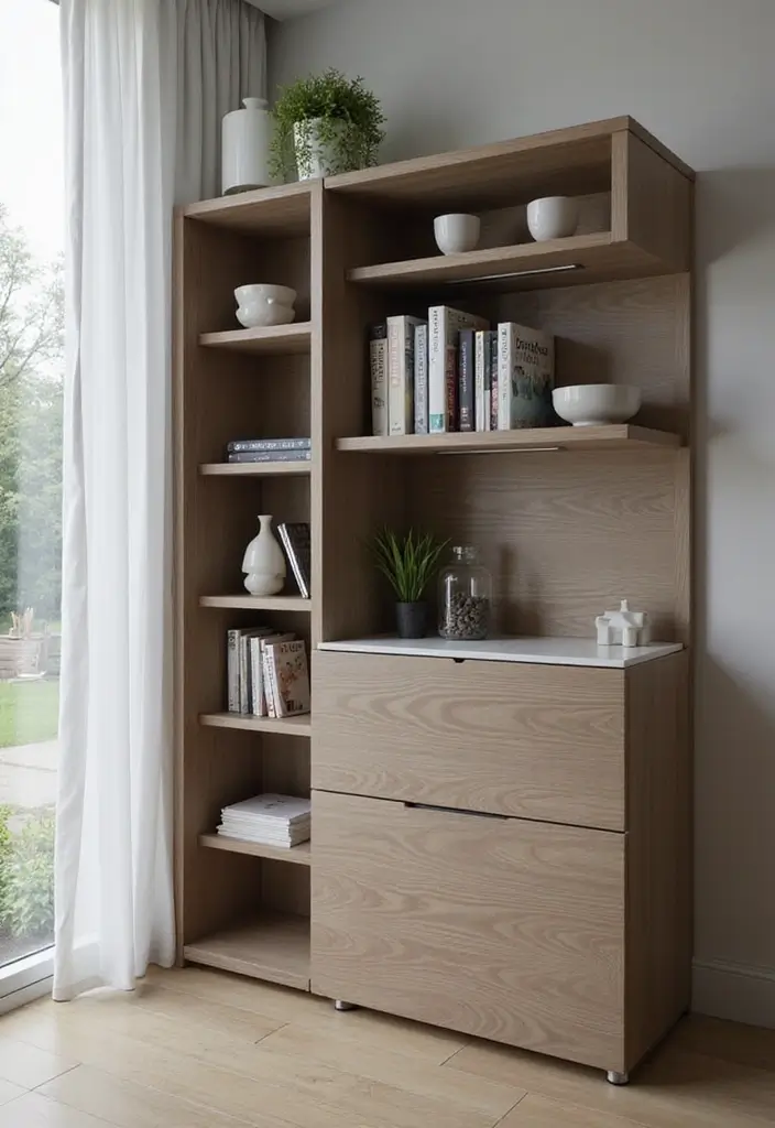 25 Office Cabinet Design Ideas That Maximize Storage 4. Slimline Cabinets for Tight Spaces