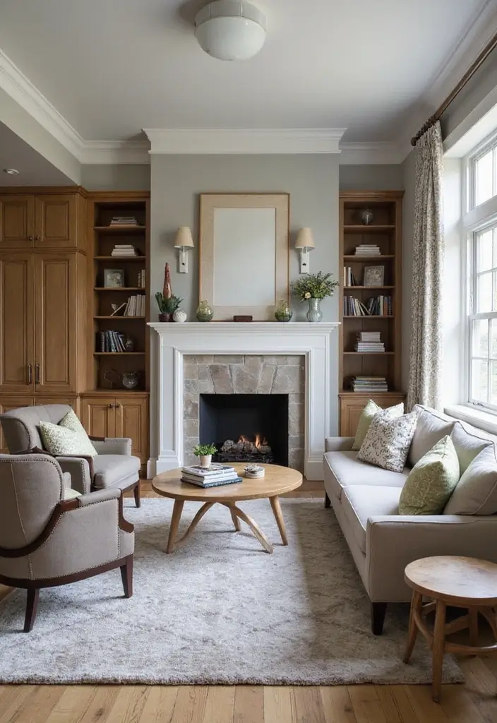 25 Office with Fireplace Designs for a Luxe Look 16. Hybrid Spaces