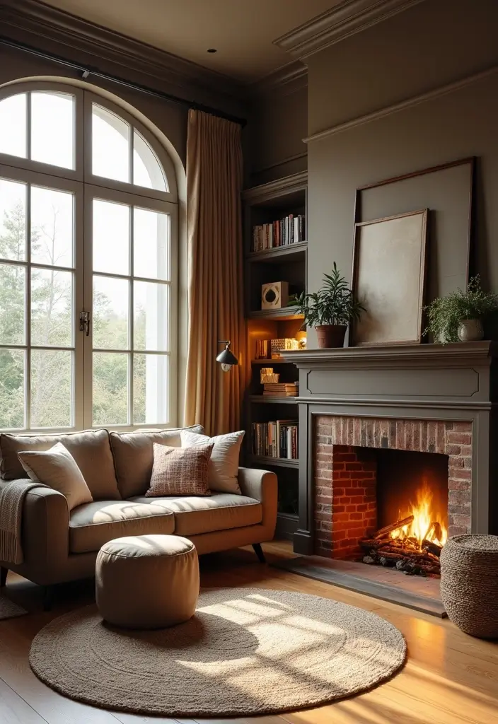 25 Office with Fireplace Designs for a Luxe Look 23. Family Friendly Workspace