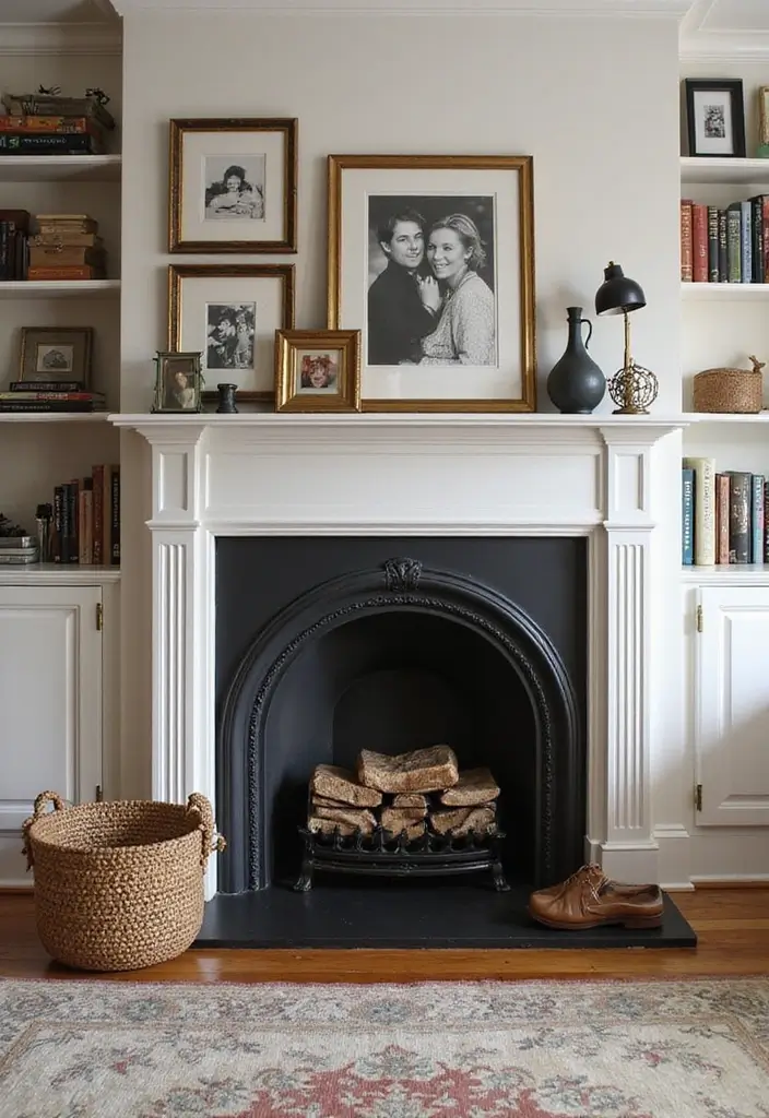 25 Office with Fireplace Designs for a Luxe Look 25. Personalized Touches