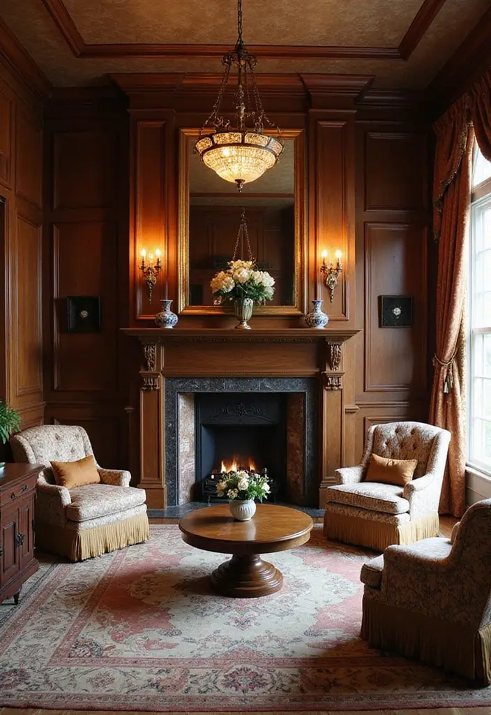25 Office with Fireplace Designs for a Luxe Look 5. Elegant Traditional