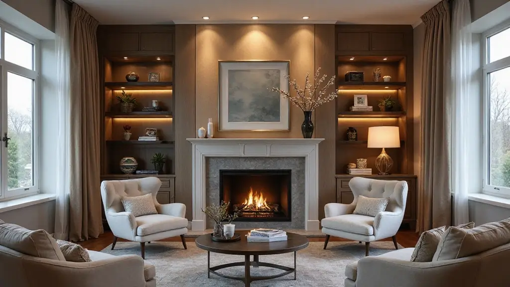 25+ Office with Fireplace Designs for a Luxe Look
