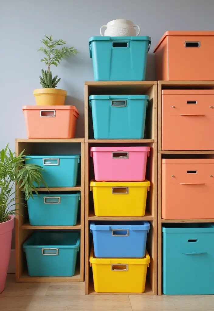 25 Pink and Green Office Ideas Full of Color and Energy 12. Creative Storage Solutions