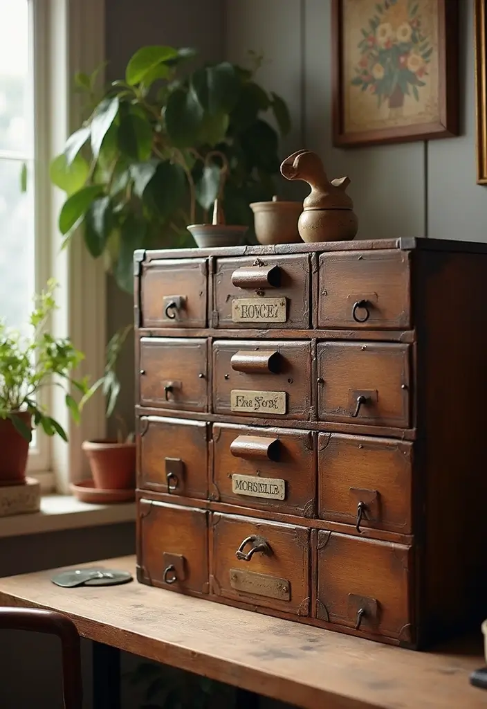 25 Vintage Office Ideas for a Retro Inspired Workspace 15. Vintage Filing Systems