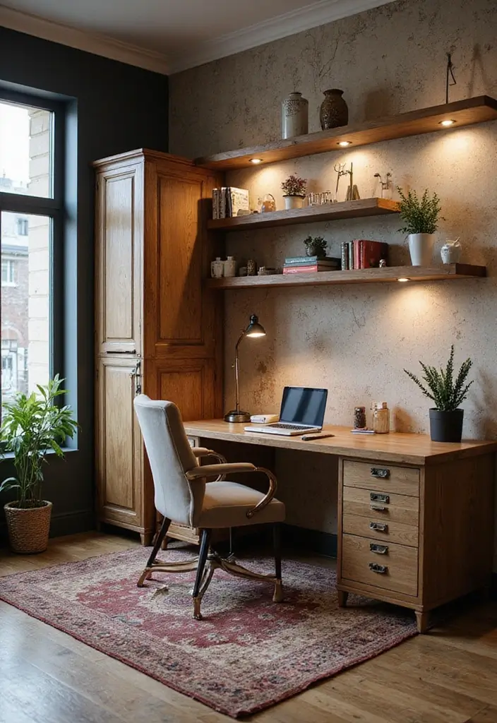 25 Vintage Office Ideas for a Retro Inspired Workspace 23. Vintage Wall Dividers