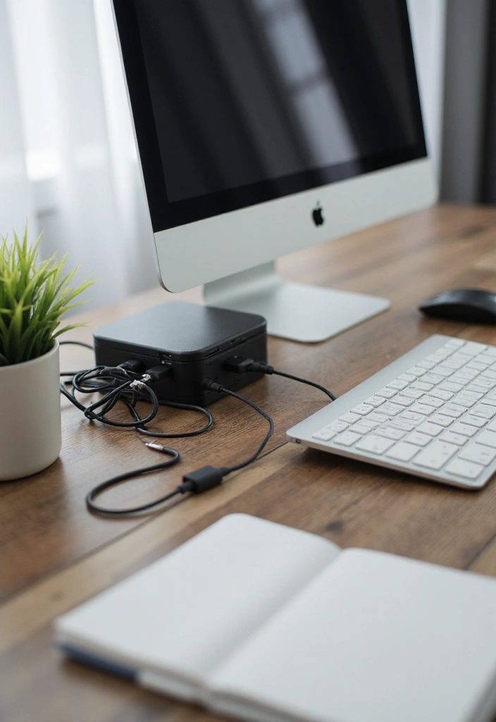 26 Calming Office Decor Ideas to Reduce Stress 19. Organizing Cables and Electronics