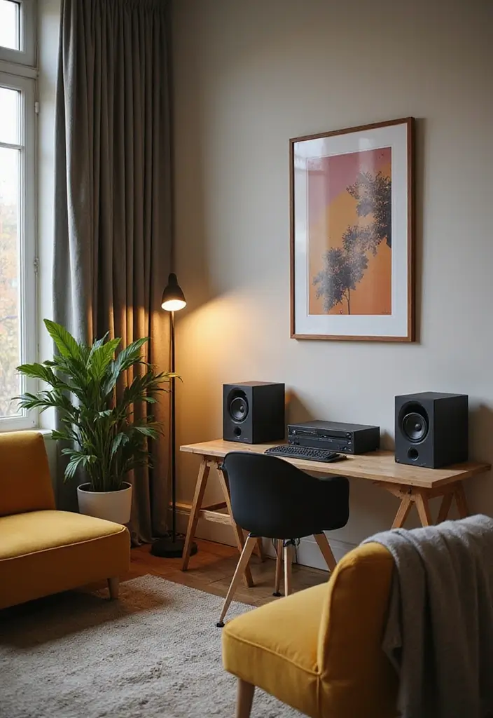 26 Calming Office Decor Ideas to Reduce Stress 23. Relaxing Music Corner