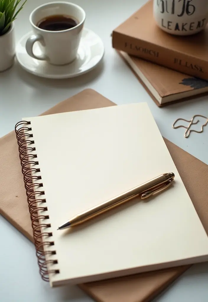 26 Classy Office Decor Ideas That Elevate Your Space 3. Recycled Paper Notebooks