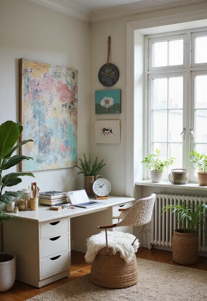 26 Creative Office Painting Ideas for Fresh Interiors 22. Repurposed Paint Techniques
