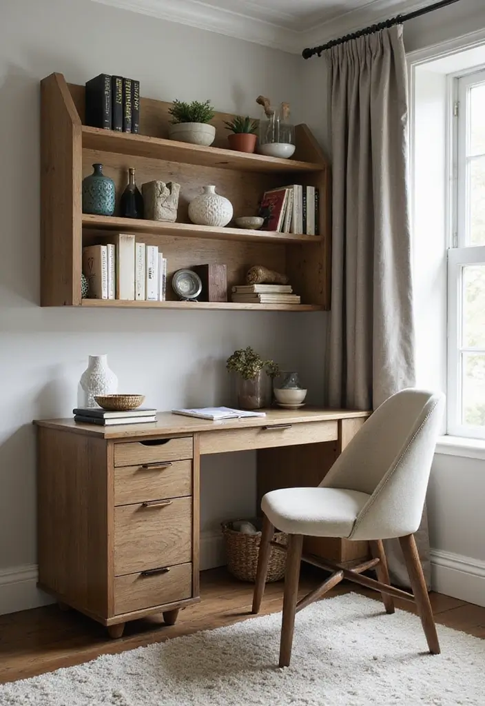 26+ Home Office Corner Desk Ideas to Maximize Space 4 26 Home Office Corner Desk Ideas to Maximize Space 4. Dual Purpose Desk and Shelves