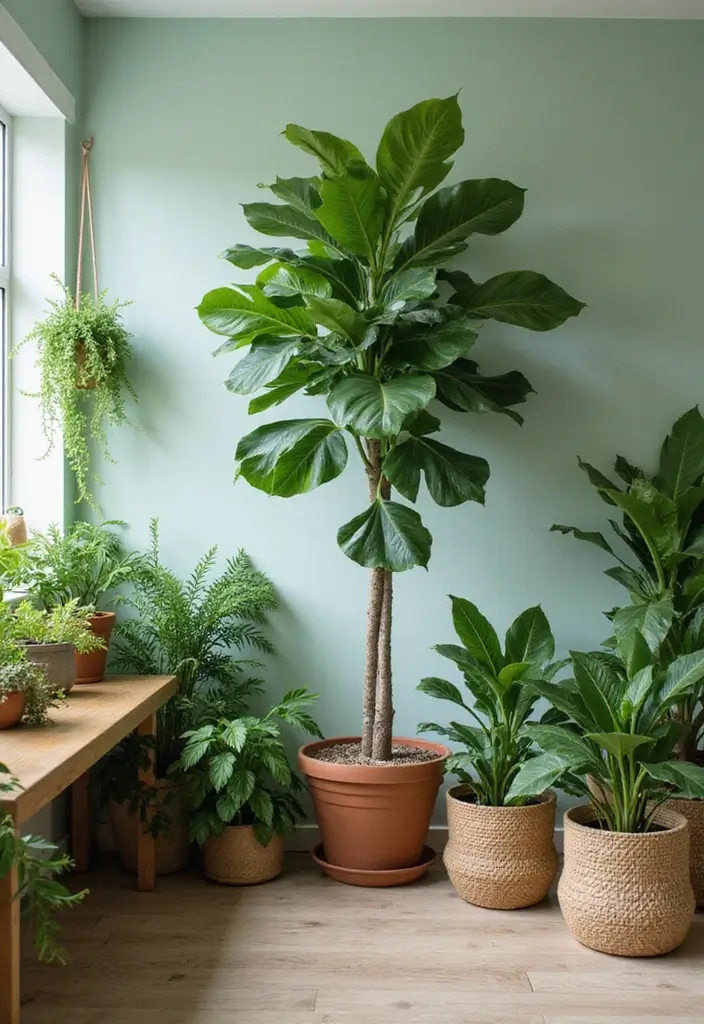 26 Light Green Office Inspirations That Refresh Your Space 1. Lush Green Plant Corner