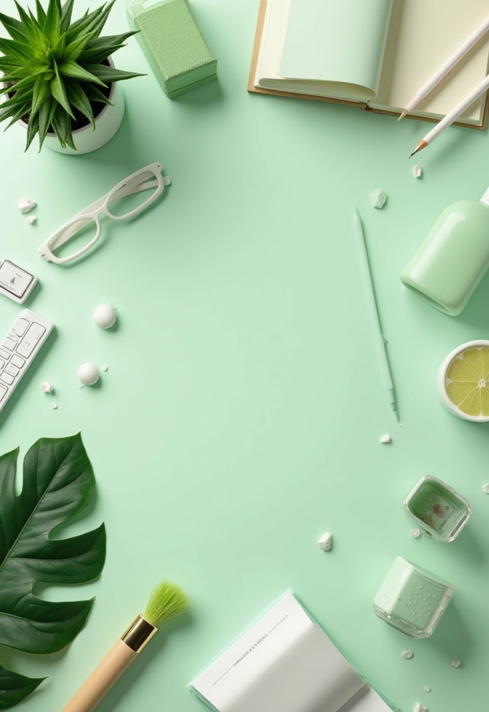26 Light Green Office Inspirations That Refresh Your Space 19. Green Office Supplies