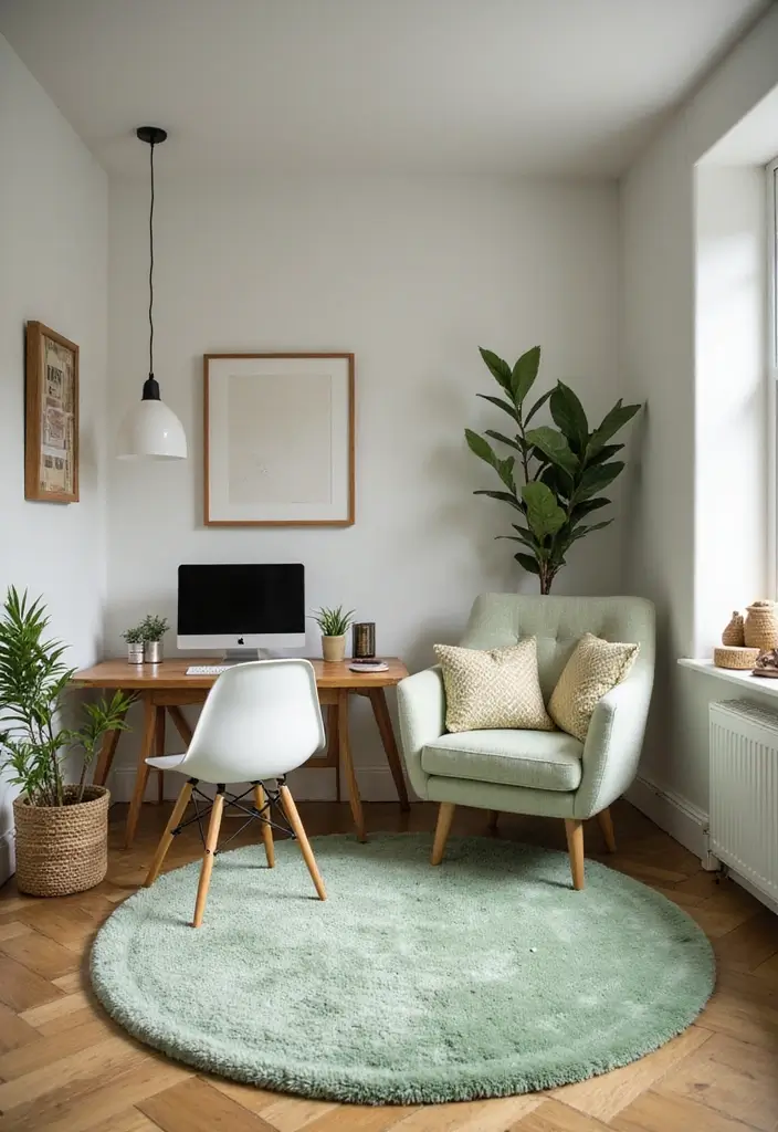 26 Light Green Office Inspirations That Refresh Your Space 25. Light Green Rugs