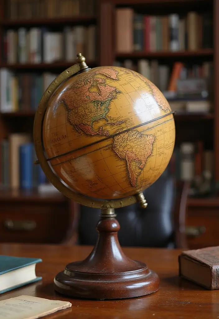 26 Professor Office Inspirations for a Classic Look 10. Vintage Globes