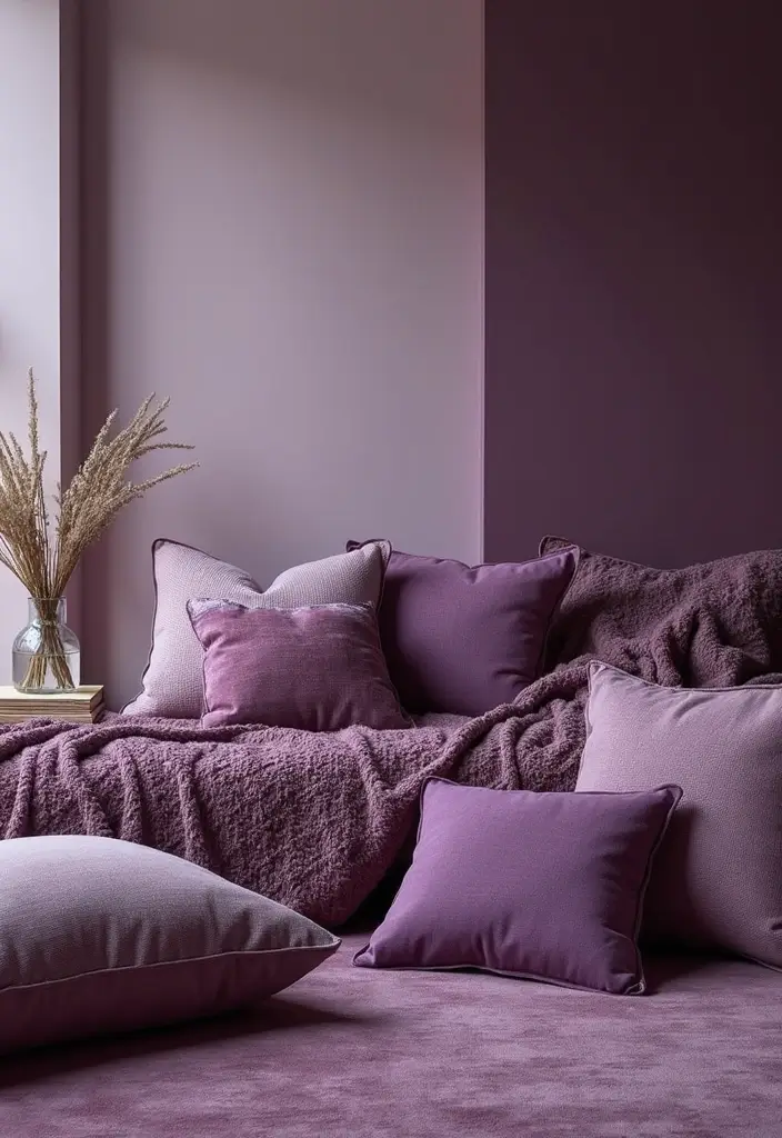 26+ Purple Office Ideas That Feel Bold and Creative 10 26 Purple Office Ideas That Feel Bold and Creative 10. Textured Fabrics in Purple