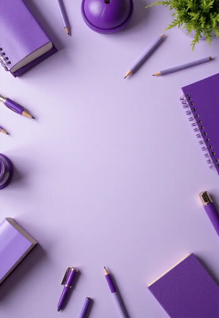 26+ Purple Office Ideas That Feel Bold and Creative 12 26 Purple Office Ideas That Feel Bold and Creative 12. Functional Purple Office Supplies