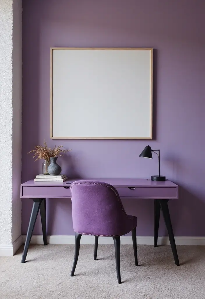 26+ Purple Office Ideas That Feel Bold and Creative 2 26 Purple Office Ideas That Feel Bold and Creative 2. Bold Plum Furniture