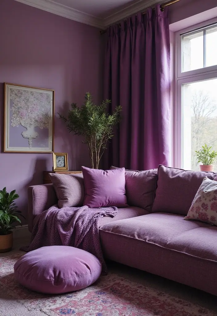 26+ Purple Office Ideas That Feel Bold and Creative 21 26 Purple Office Ideas That Feel Bold and Creative 21. Layering Purple Textiles