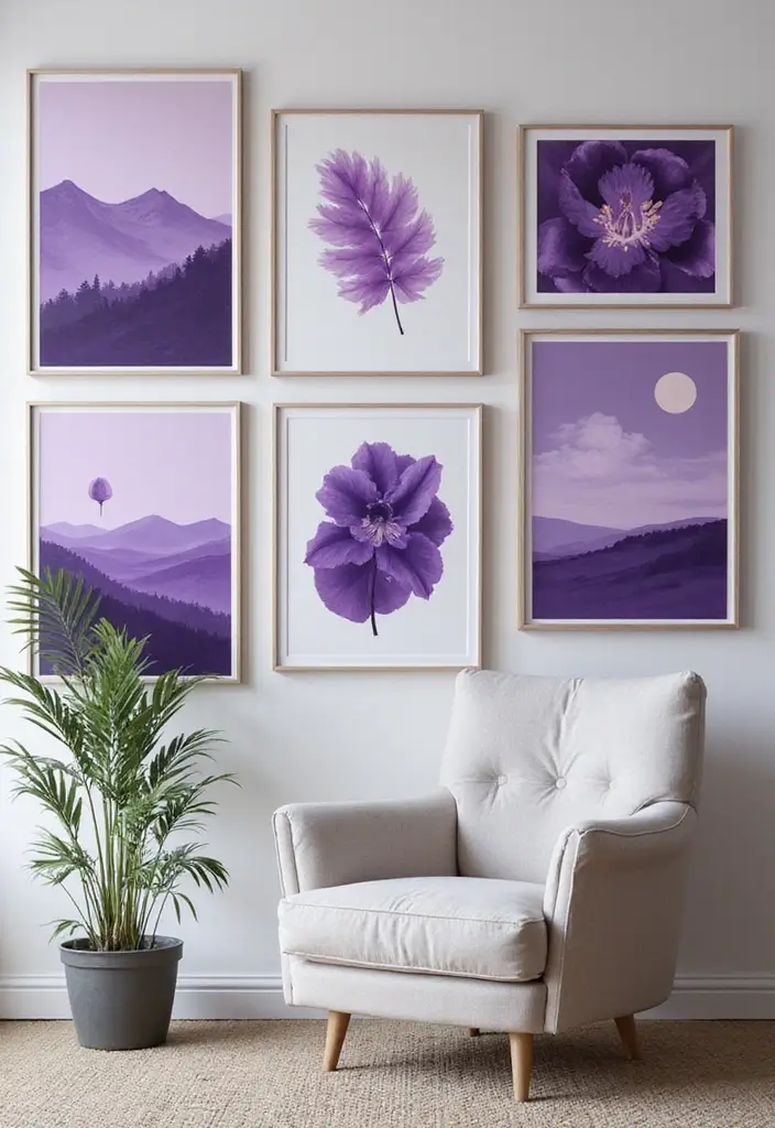 26+ Purple Office Ideas That Feel Bold and Creative 5 26 Purple Office Ideas That Feel Bold and Creative 5. Purple Inspired Art Displays