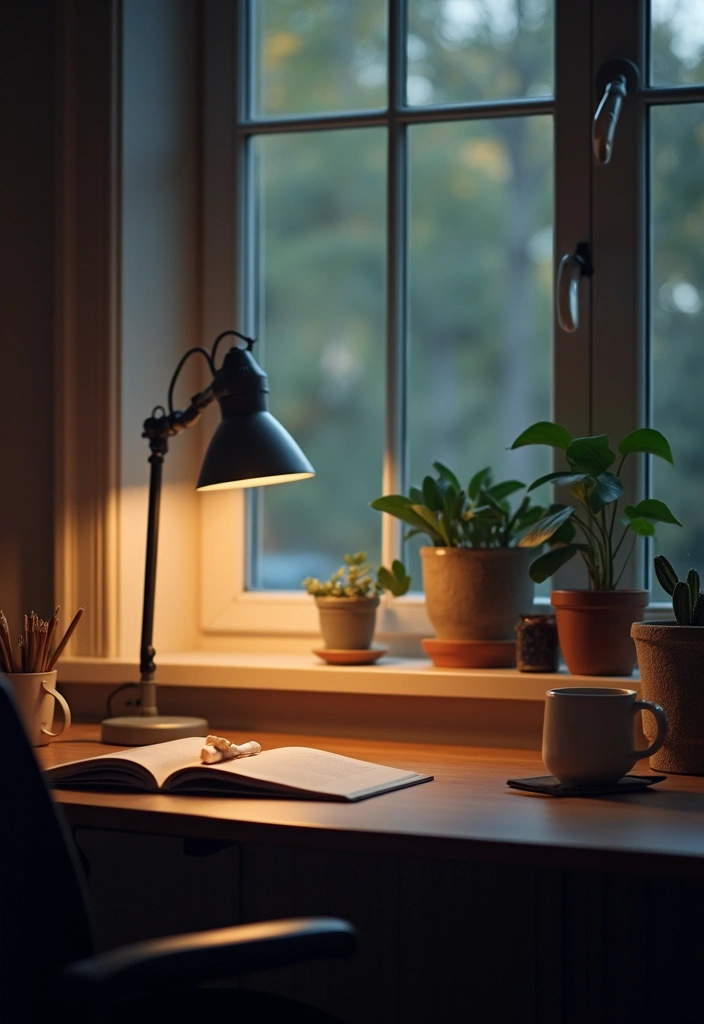 27 Aesthetic Office Decor Ideas Youll Love 22. Multi Functional Lighting