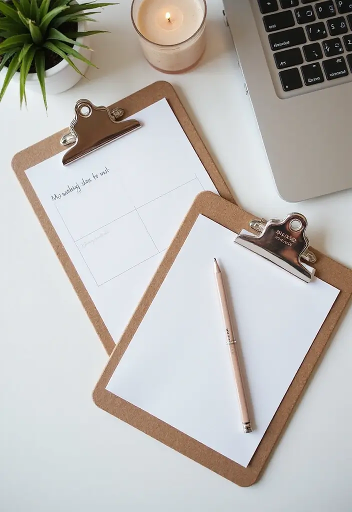 27 Aesthetic Office Decor Ideas Youll Love 25. Aesthetic Clipboards