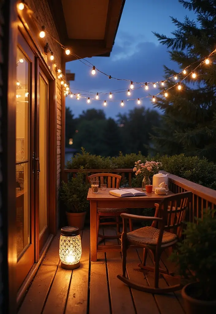 27+ Balcony Office Ideas for Small Outdoor Spaces 4 27 Balcony Office Ideas for Small Outdoor Spaces 4. Stylish Outdoor Lighting