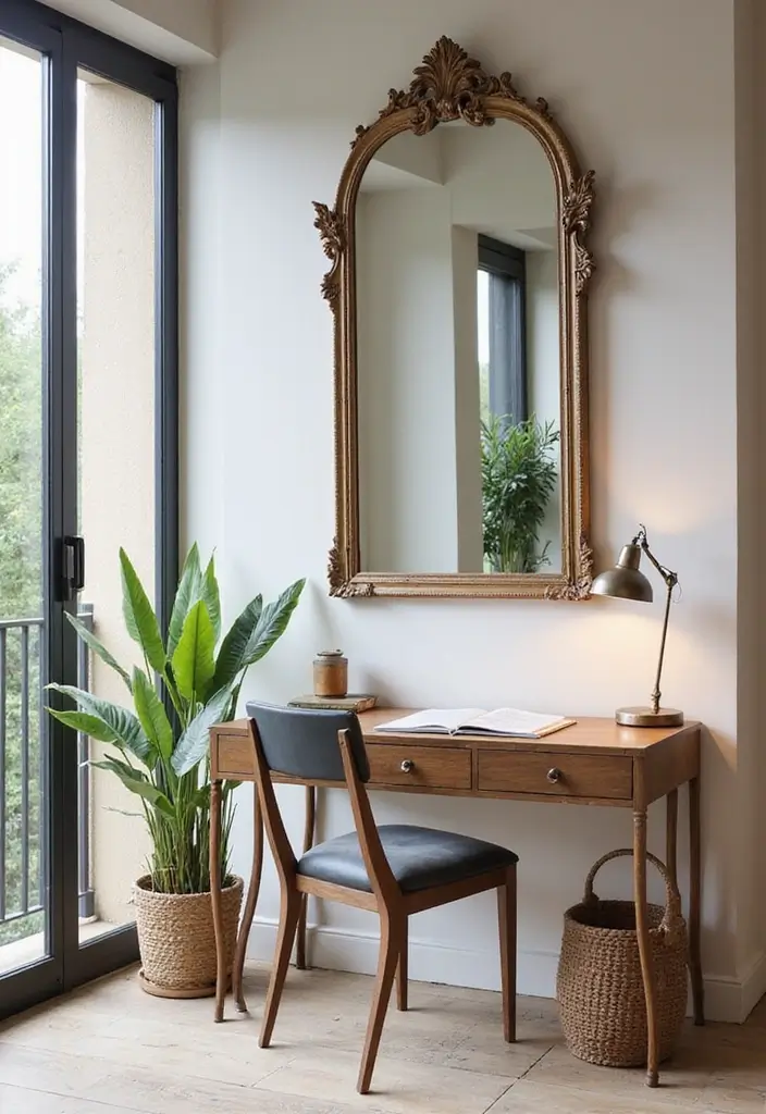 27+ Balcony Office Ideas for Small Outdoor Spaces 8 27 Balcony Office Ideas for Small Outdoor Spaces 8. Use of Mirrors