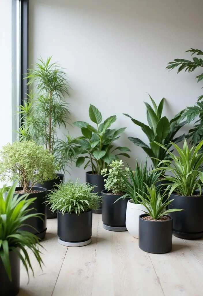 27+ Black and White Home Office Ideas for Modern Workspaces 10 27 Black and White Home Office Ideas for Modern Workspaces 10. Greenery in Monochrome Spaces