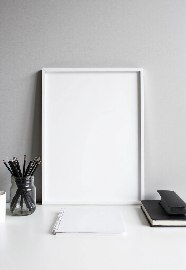 27+ Black and White Home Office Ideas for Modern Workspaces 14 27 Black and White Home Office Ideas for Modern Workspaces 14. Minimalist Desk Accessories