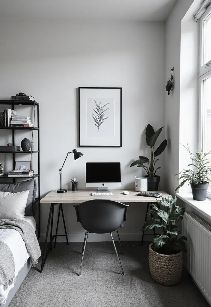 27+ Black and White Home Office Ideas for Modern Workspaces 17 27 Black and White Home Office Ideas for Modern Workspaces 17. Multi Functional Spaces